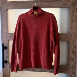 Everlane basket weave turtle neck burnt orange - great condition